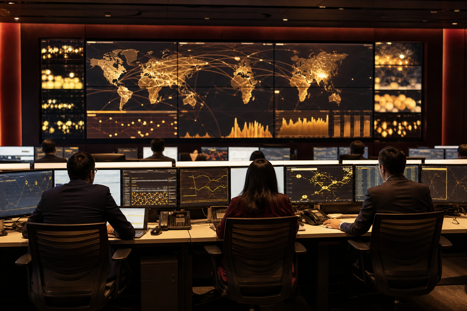 AMERIS operations team monitoring international payment infrastructure